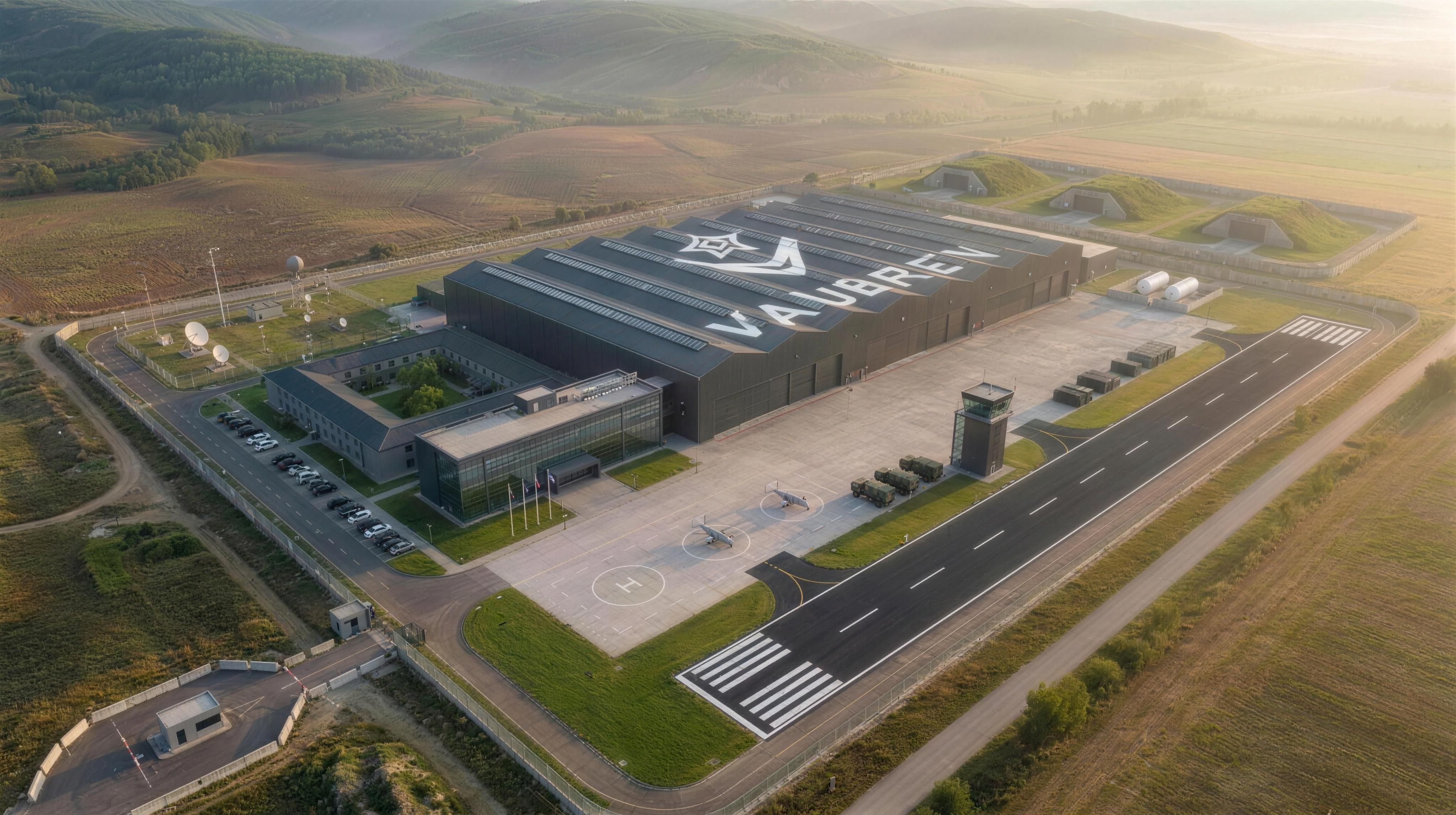 Aerial view of the Vaubren Arsenal campus in Bulgaria