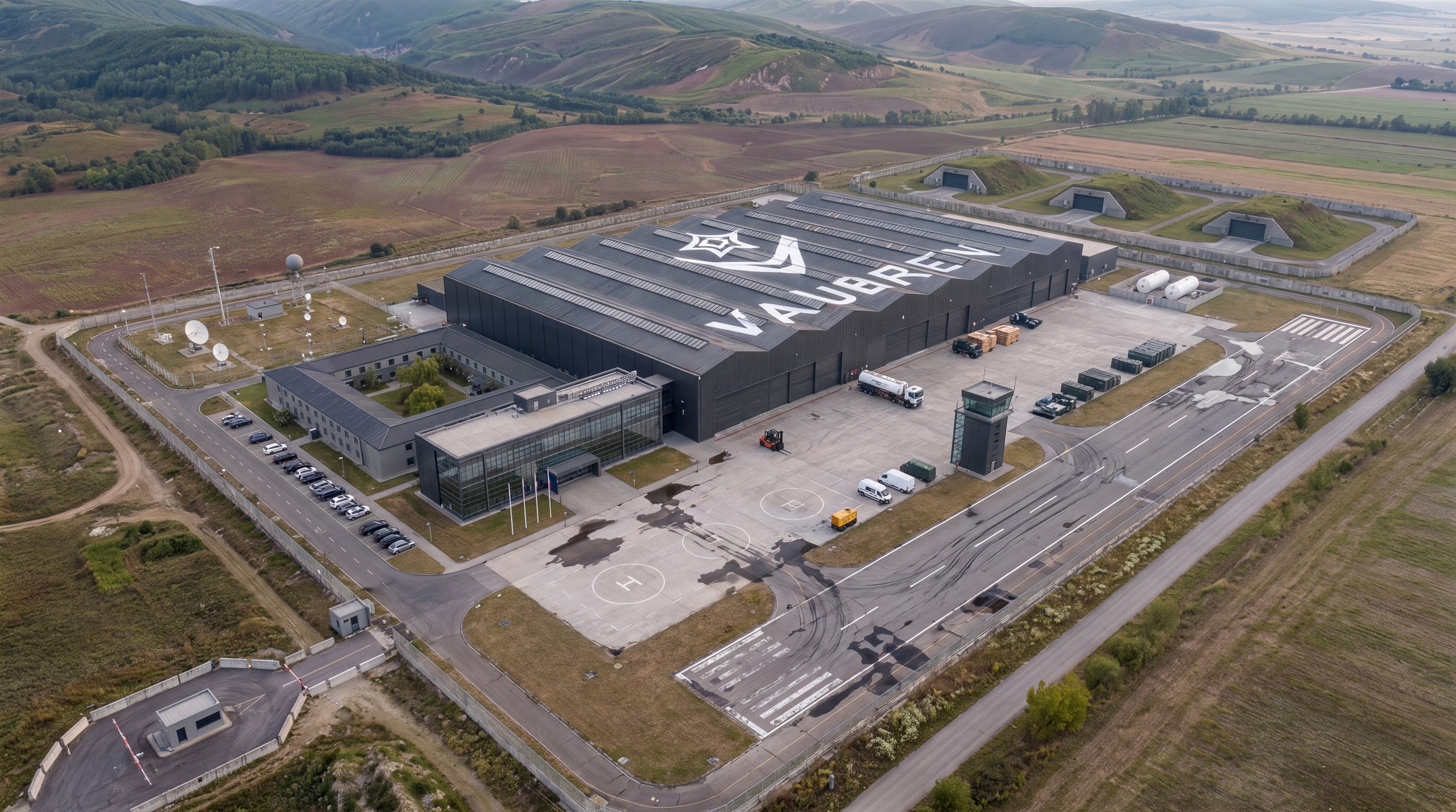 Aerial view of the Vaubren Arsenal campus in Bulgaria