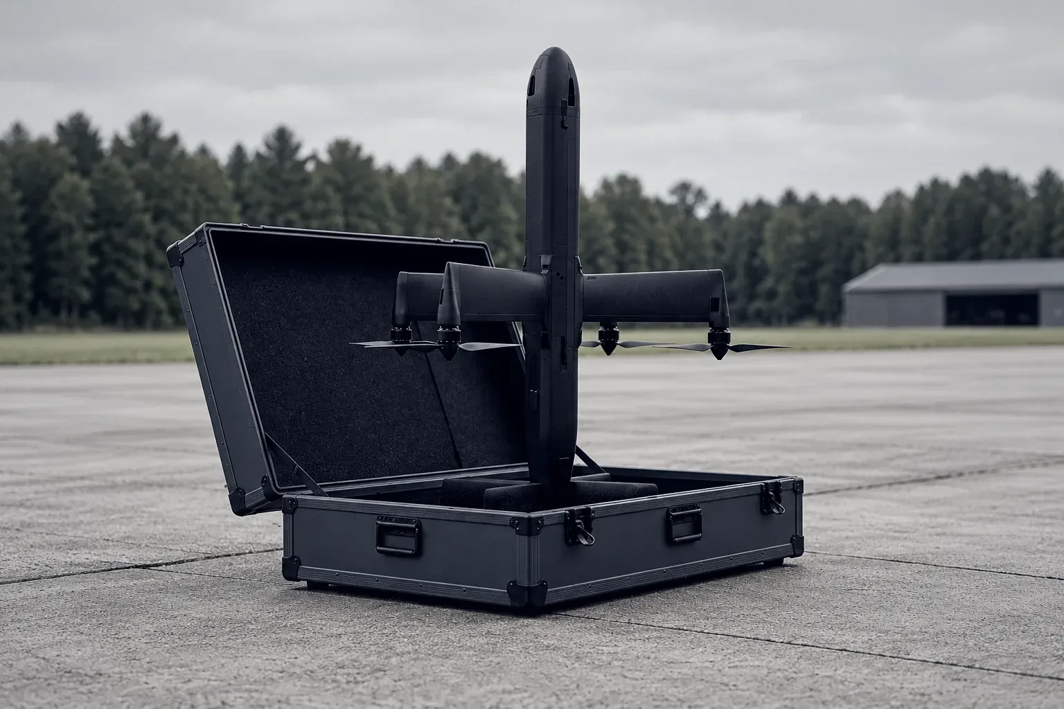 Vanguard in its field case