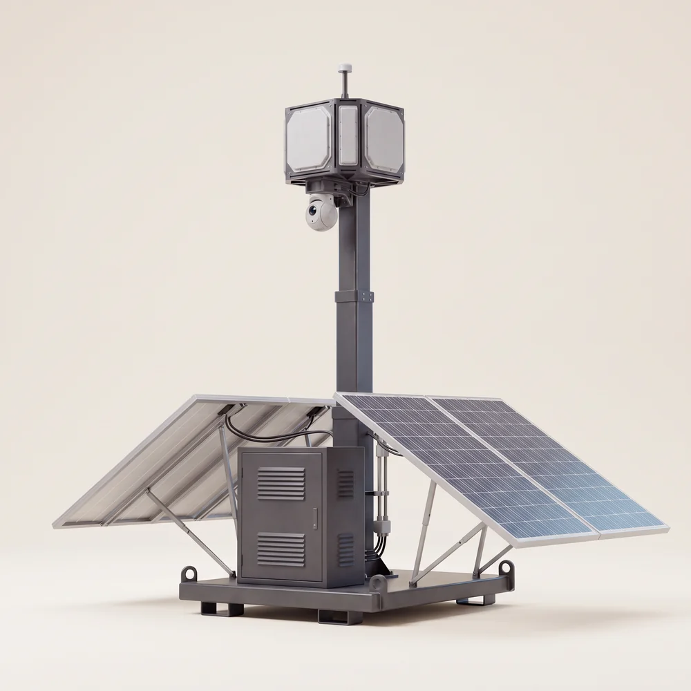 Headland deployed with solar wings open, design render