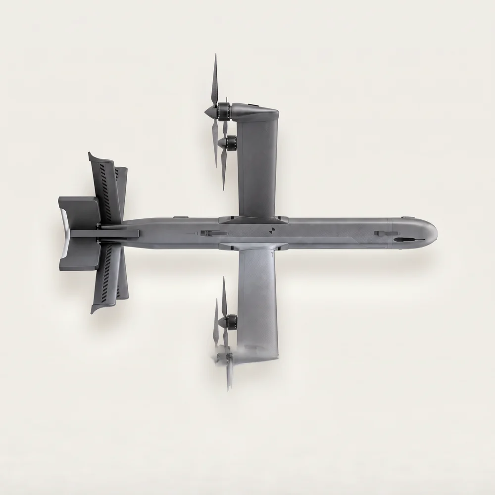 Vanguard aircraft seen from above, design render