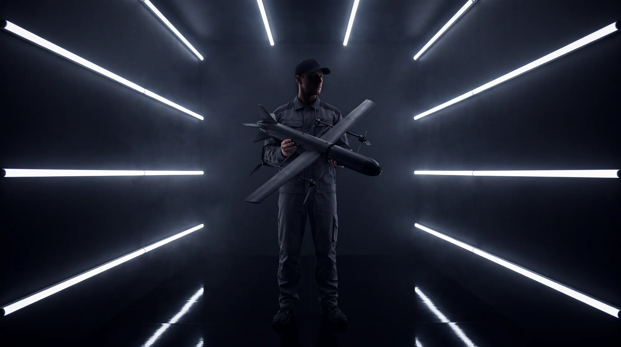 A technician holding Cobra, visualisation