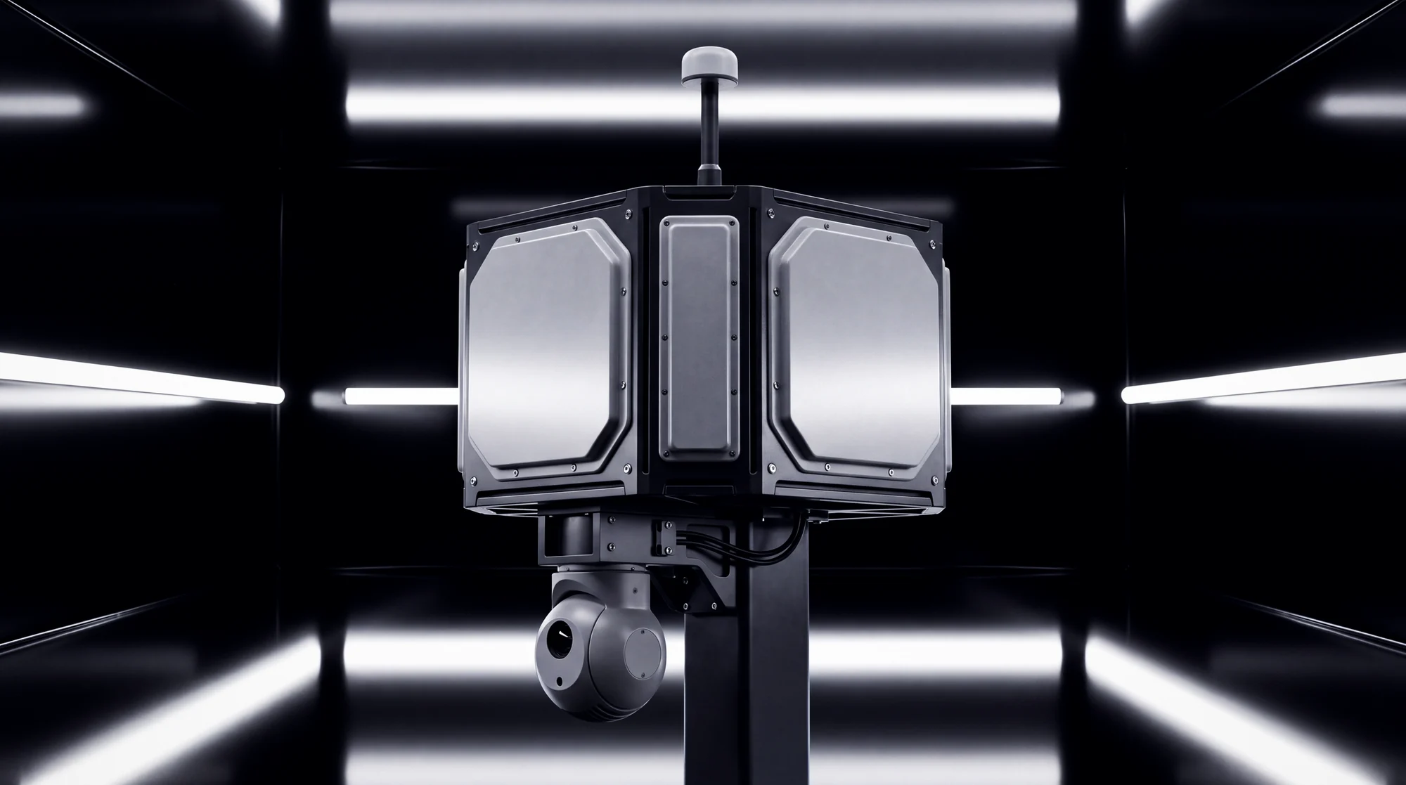 Headland sensor crown in a test bay